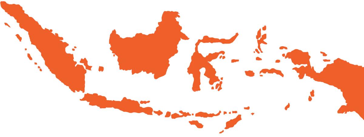 Map silhouette of Indonesia